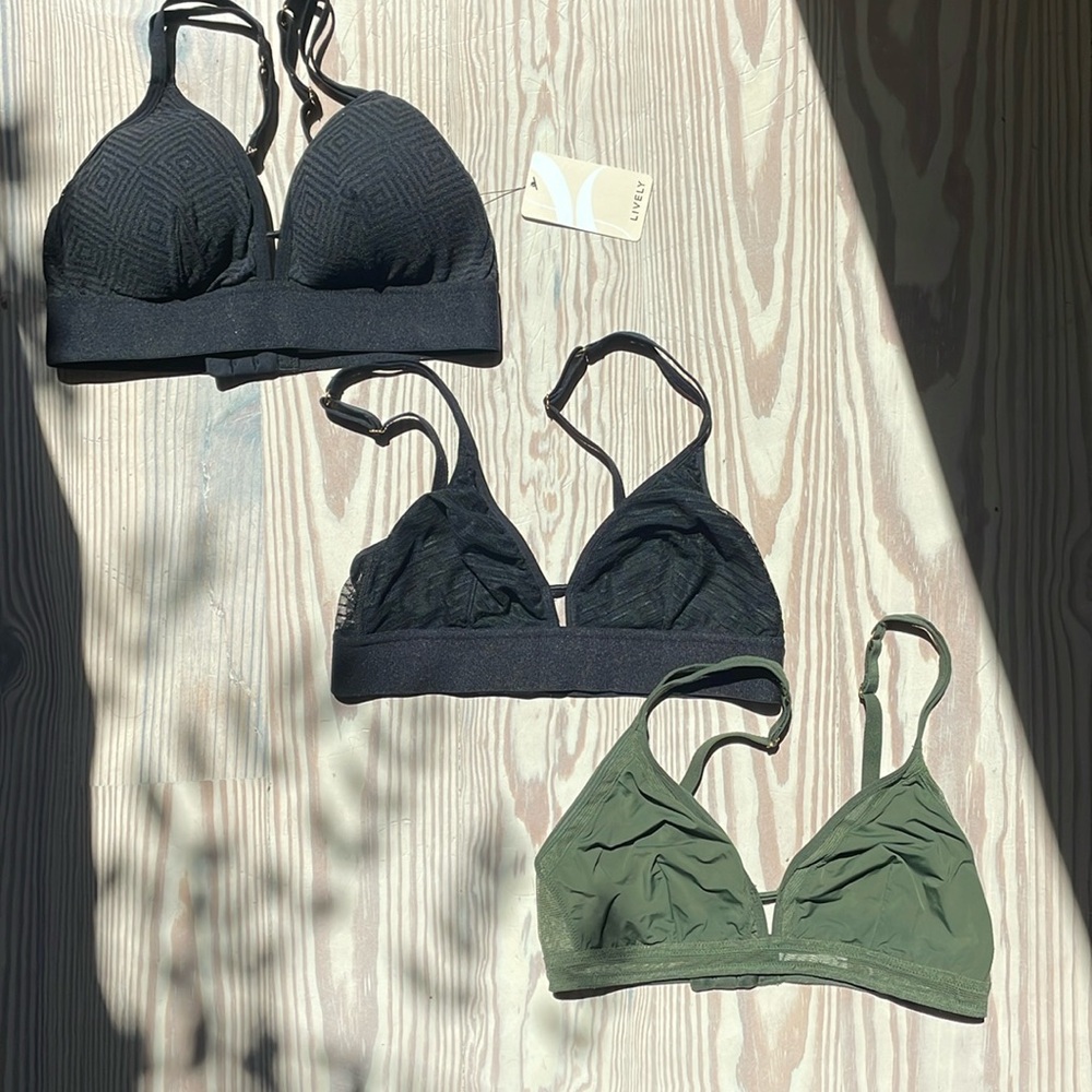 Lot of three Lively Bralettes, size: M